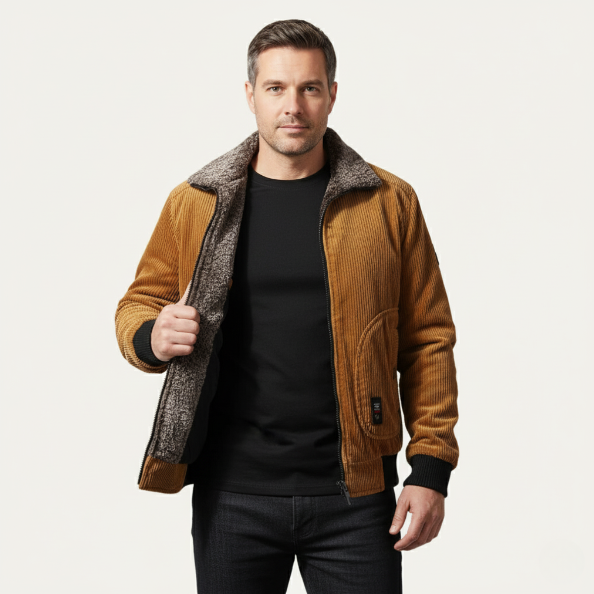 The Denbigh Men’s Fur Lined Corduroy Jacket