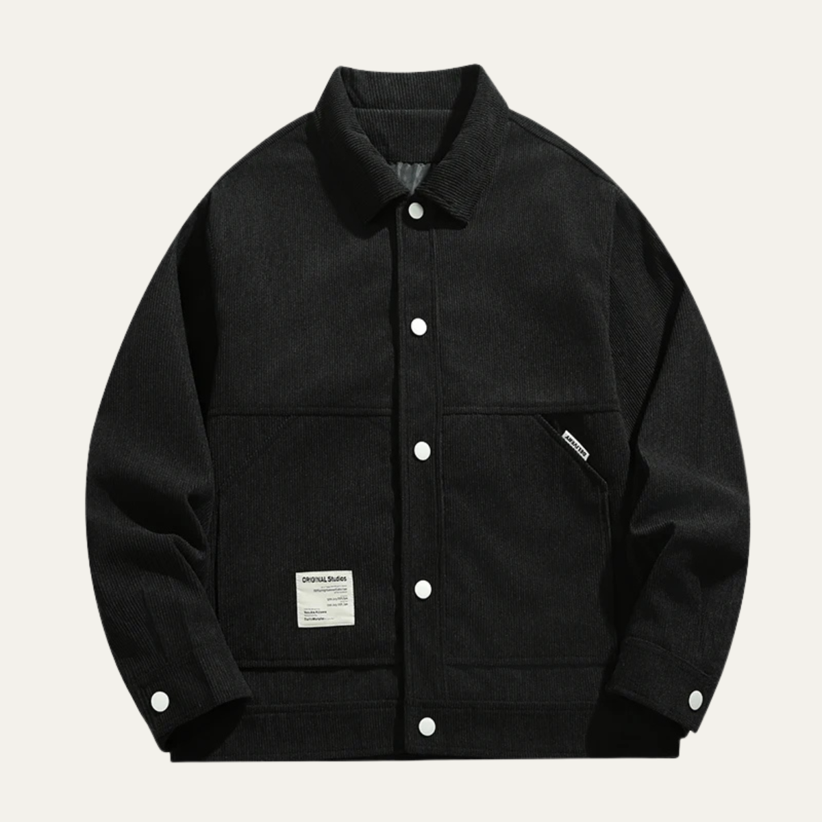 The Cala Luna Men’s Casual Button Up Lapel Corduroy Jacket