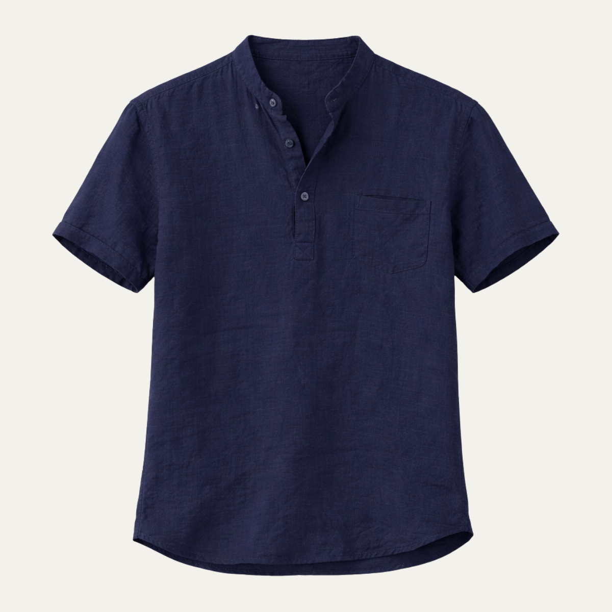 The Edinburgh Men’s Lightweight Cotton Linen Henley Shirt