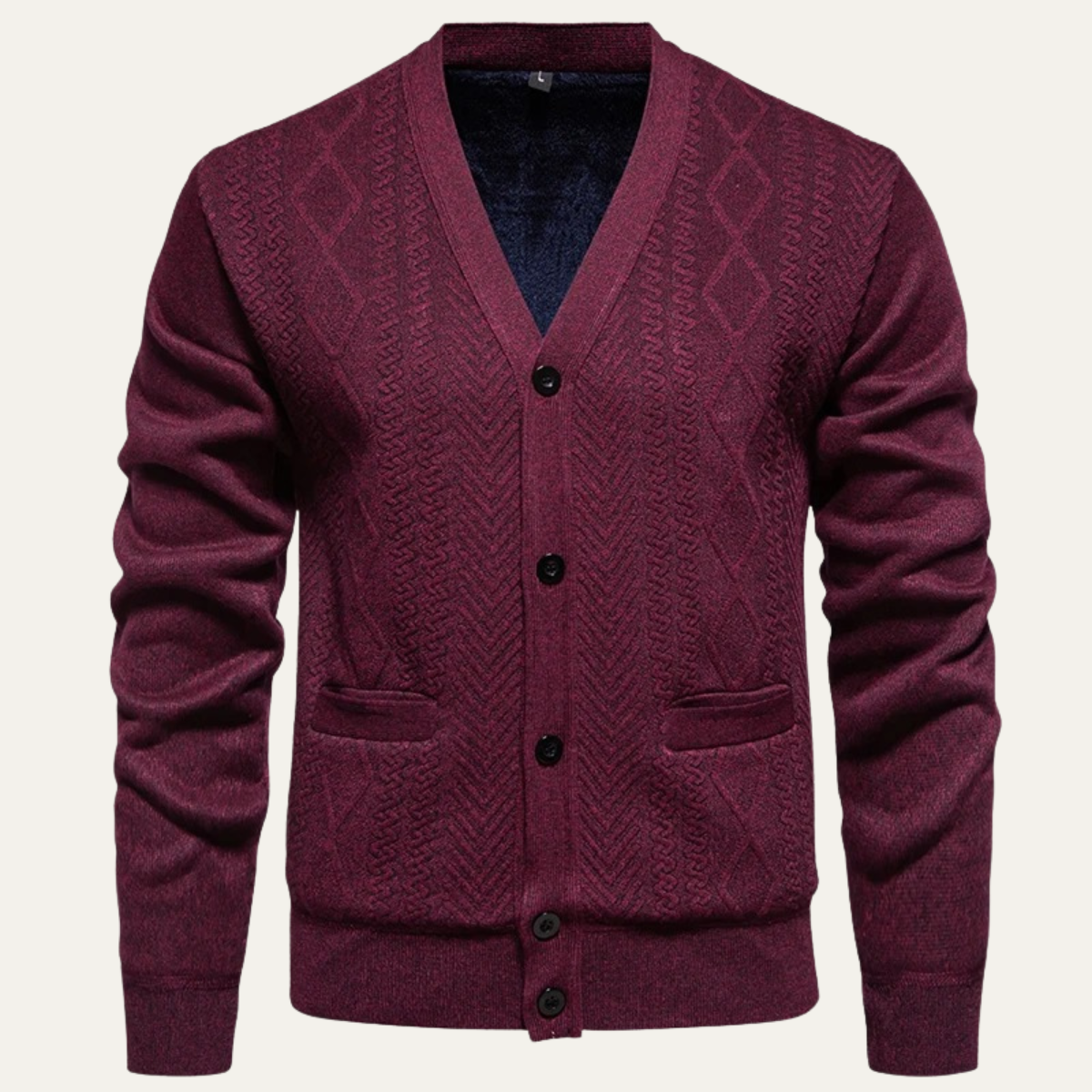 The Llangollen Men’s Button Up Casual Knit Cardigan with Pockets