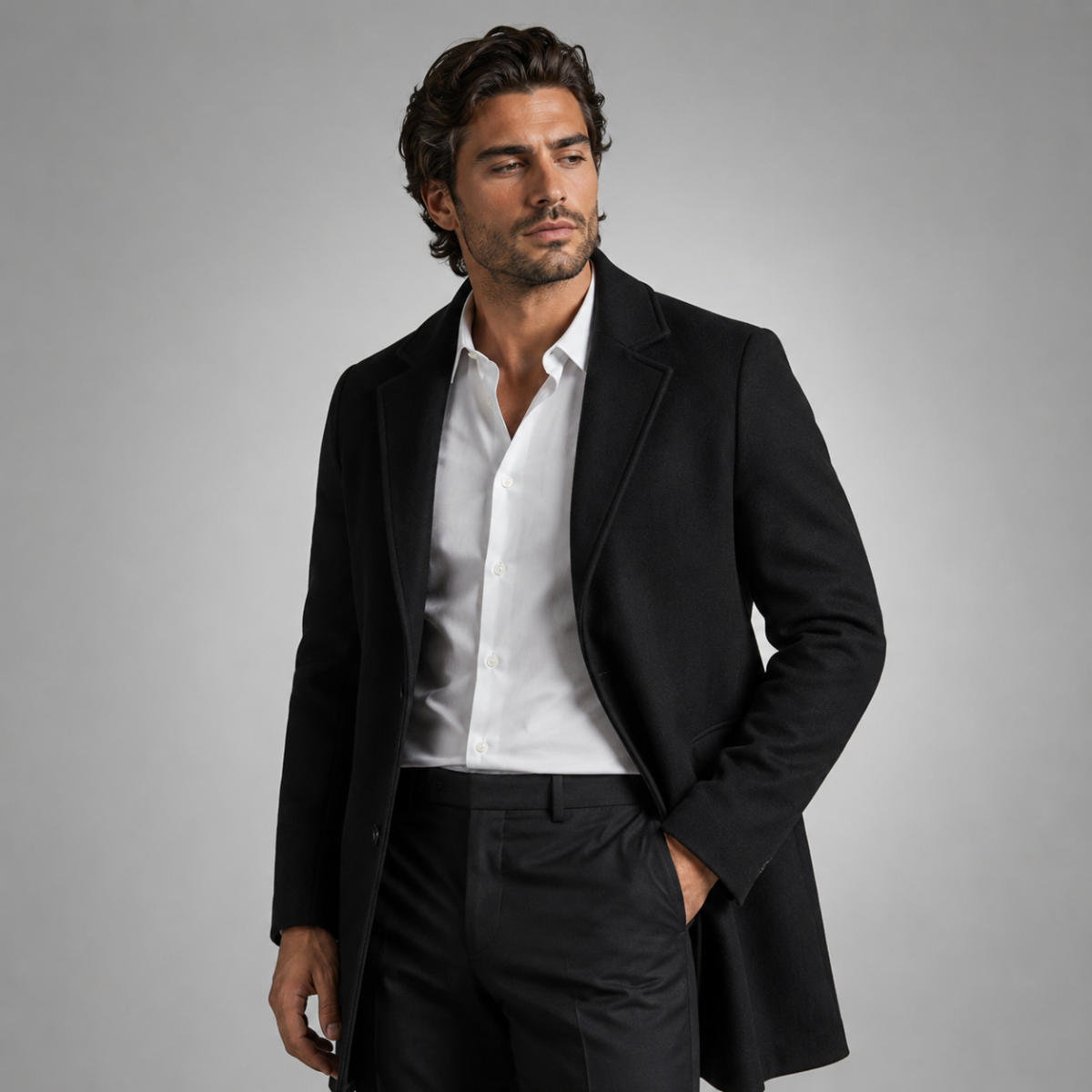 The Langley Mid Length Coat for Men