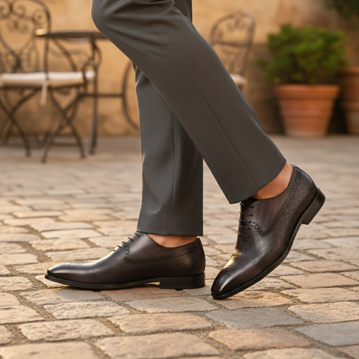 The Bolzano Men's Leather Dress Shoe – Lace Up Smart Shoe