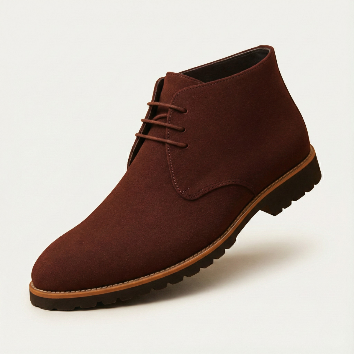 The Remington Men’s Casual Suede Chukka Dress Boots with Rubber Sole
