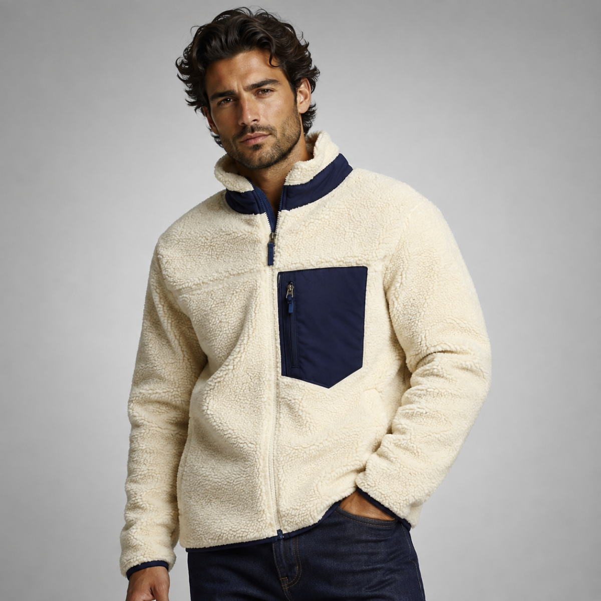 The Inverness Fleece Lined Teddy Wool Jacket for Men