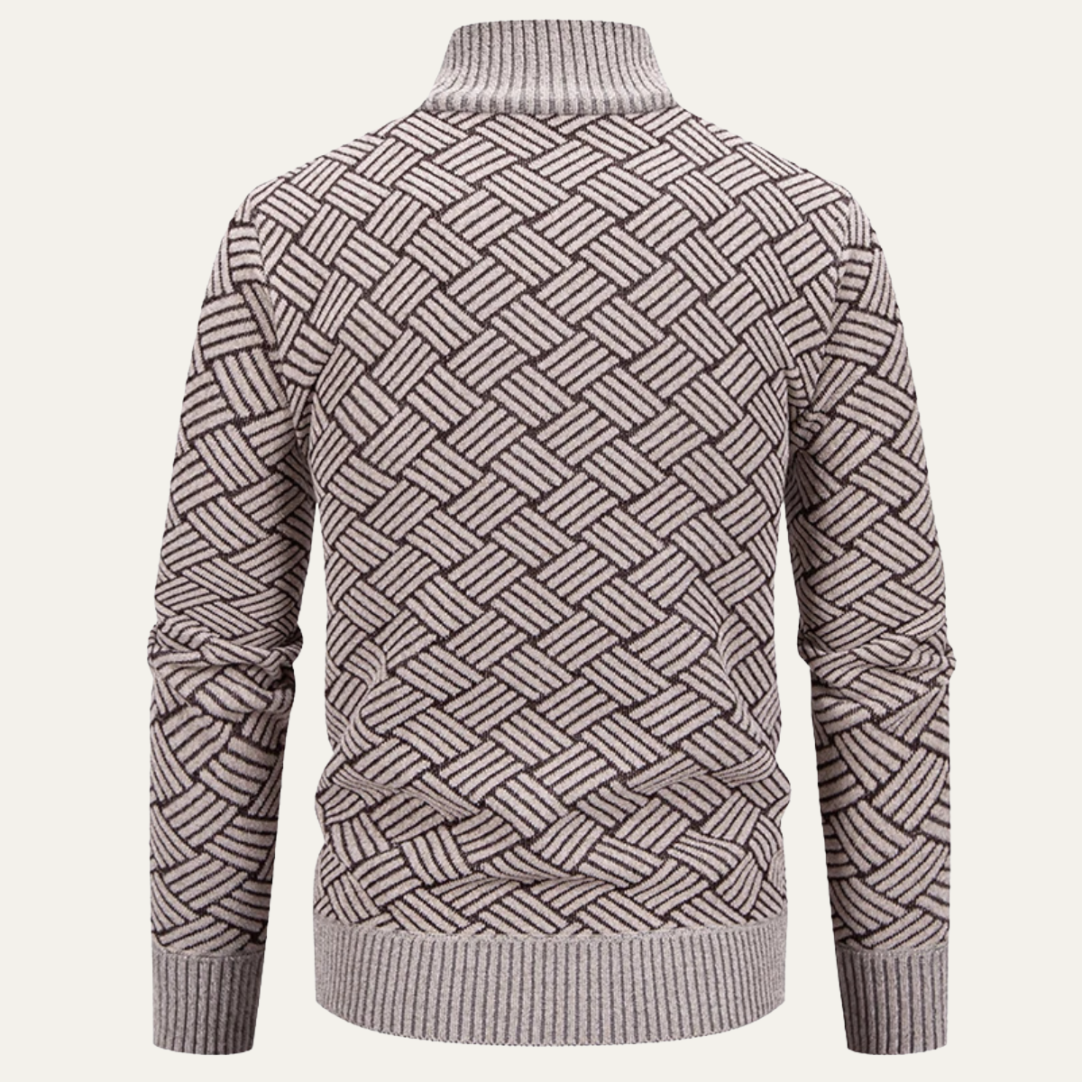 The Brackenridge Men’s  Warm Fleece Lined Thick Knitted Full Zip Jacket