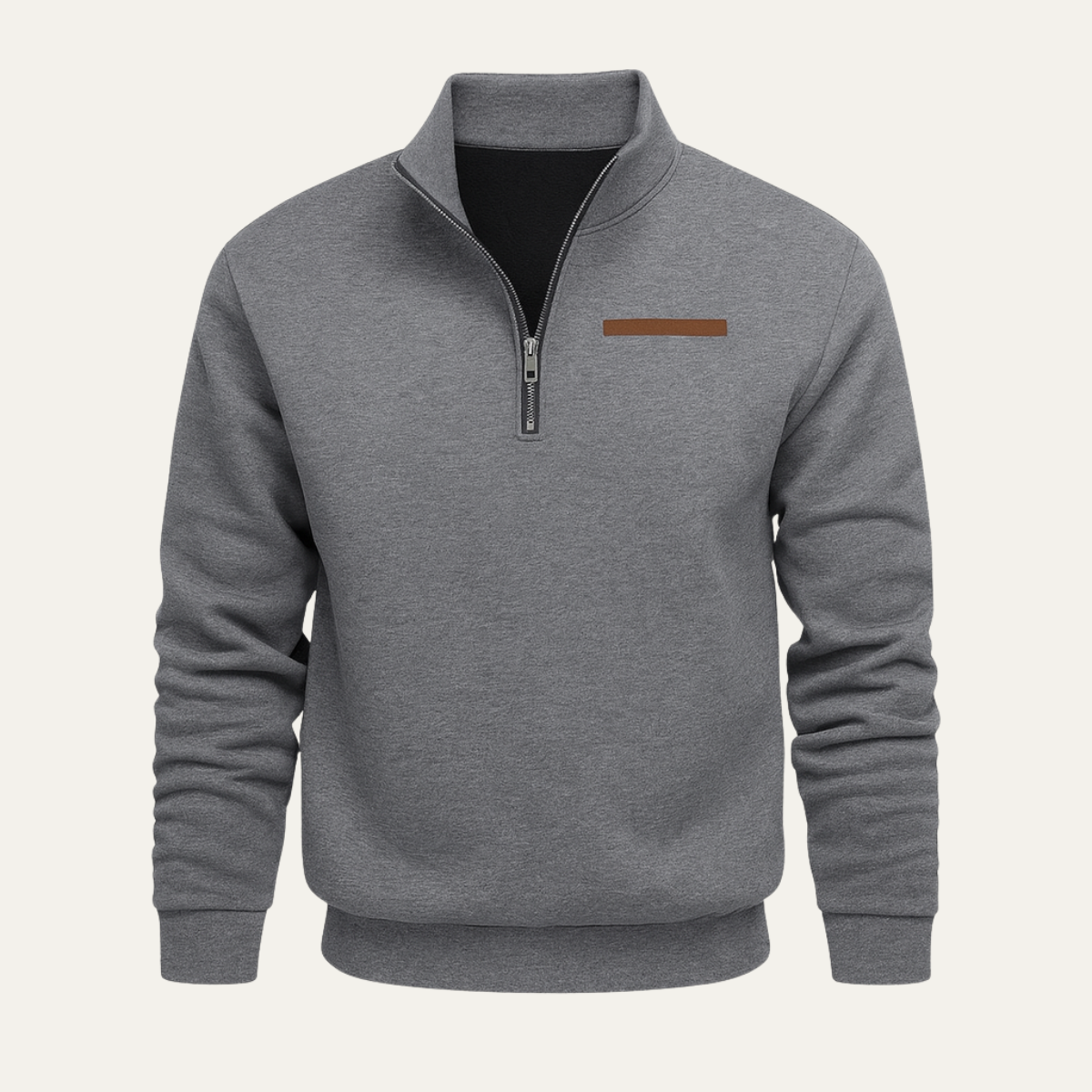 The Silverbrook Men’s Warm Stand Collar Trendy Half Zip Sweater