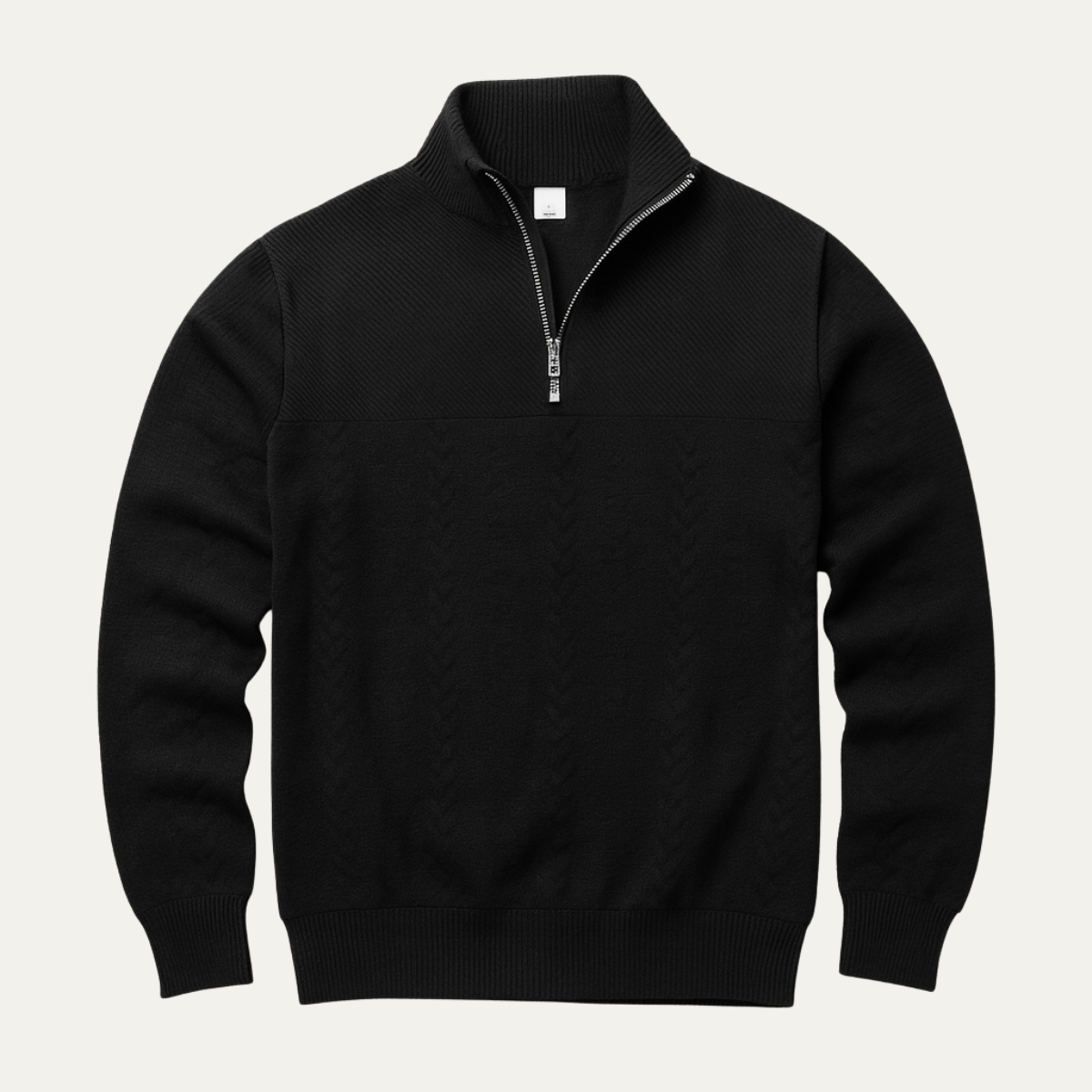 The Avignon Men’s Winter Knit Half Zip Jacquard Sweater