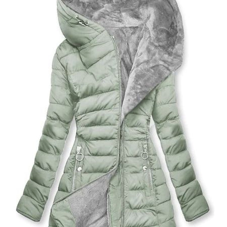 Women's Fur Hooded Puffer Coat – Long Quilted Winter Jacket
