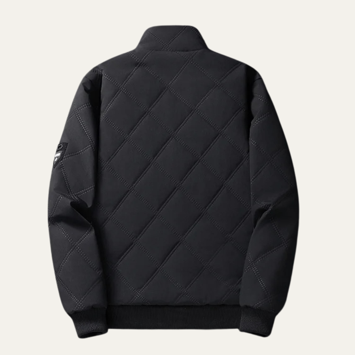 The Alassio Men’s Thick Warm Stand Collar Fleece Lined Quilted Jacket