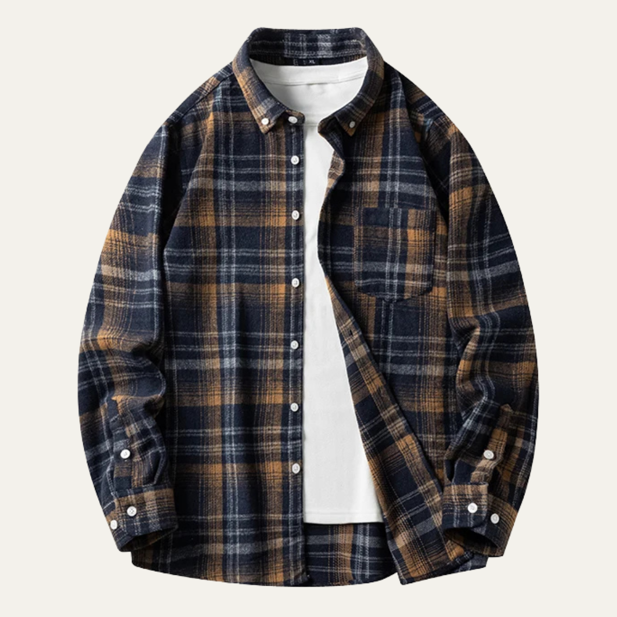 The Carpi Men’s Plaid Casual Flannel Shirt