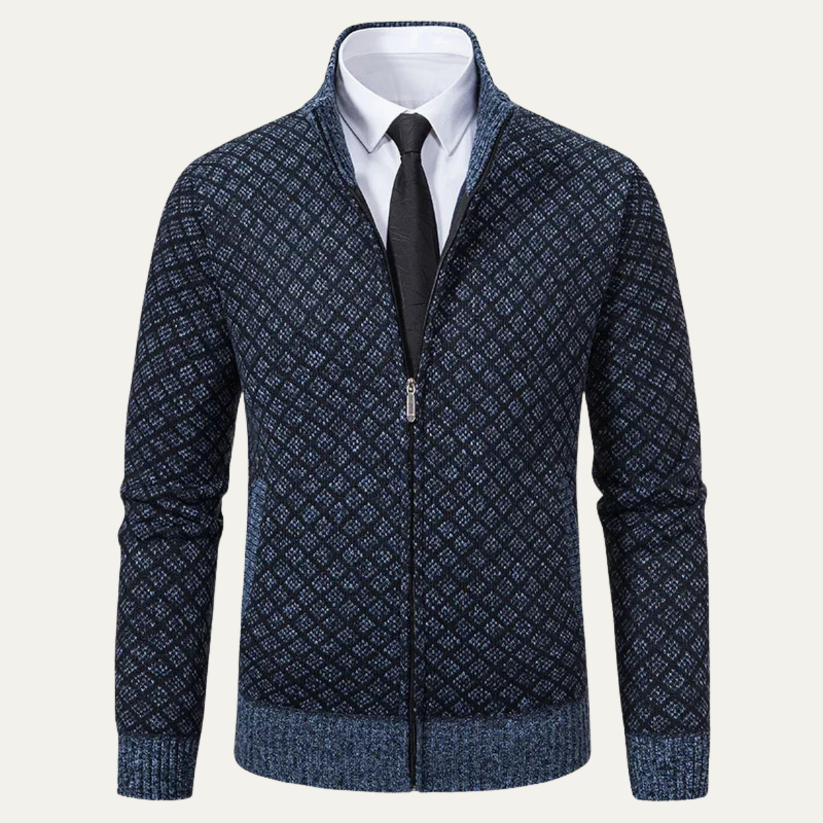 The Southbank Men’s Smart Knit Winter Zip Up Cardigan