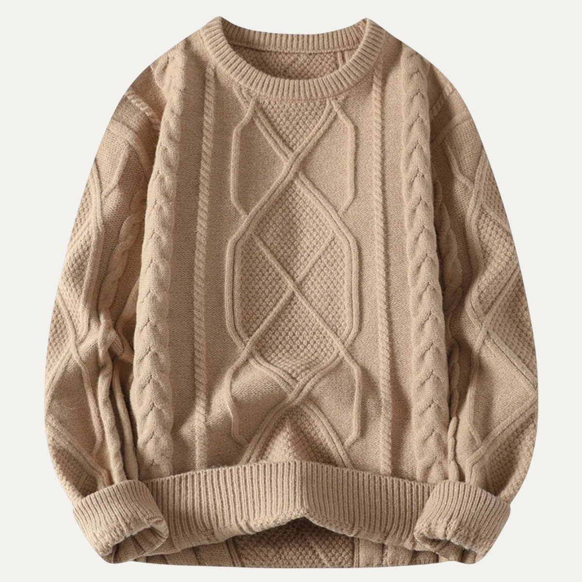 The Aberdeen Men’s Warm Chunky Fisherman Cable Knit Winter Sweater