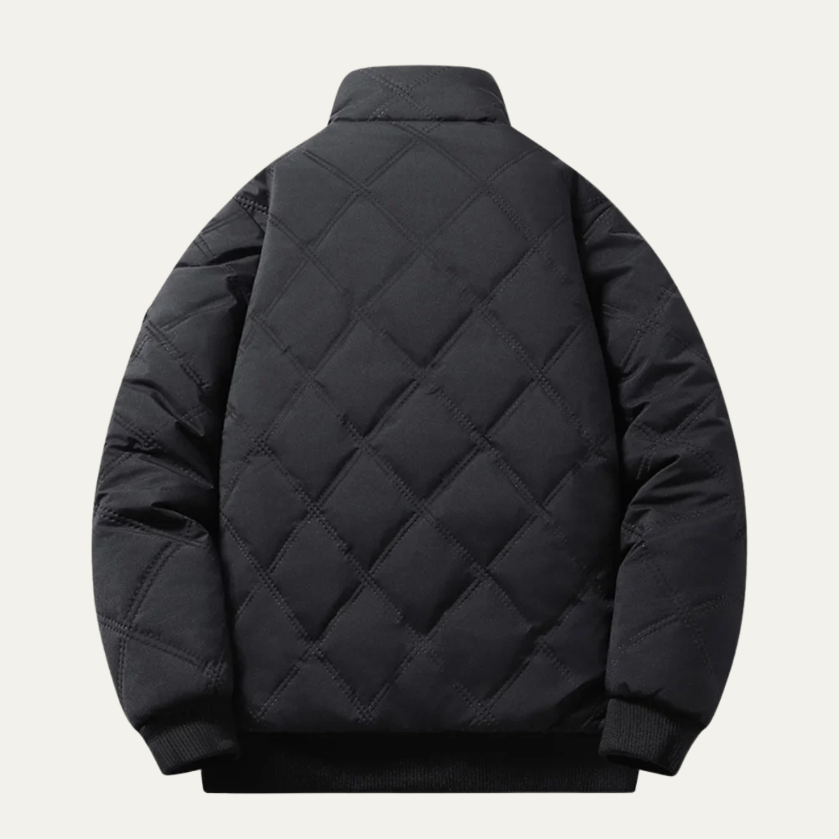 The Lucca Alta Men’s Stand Collar Diamond Pattern Thermal Quilted Jacket