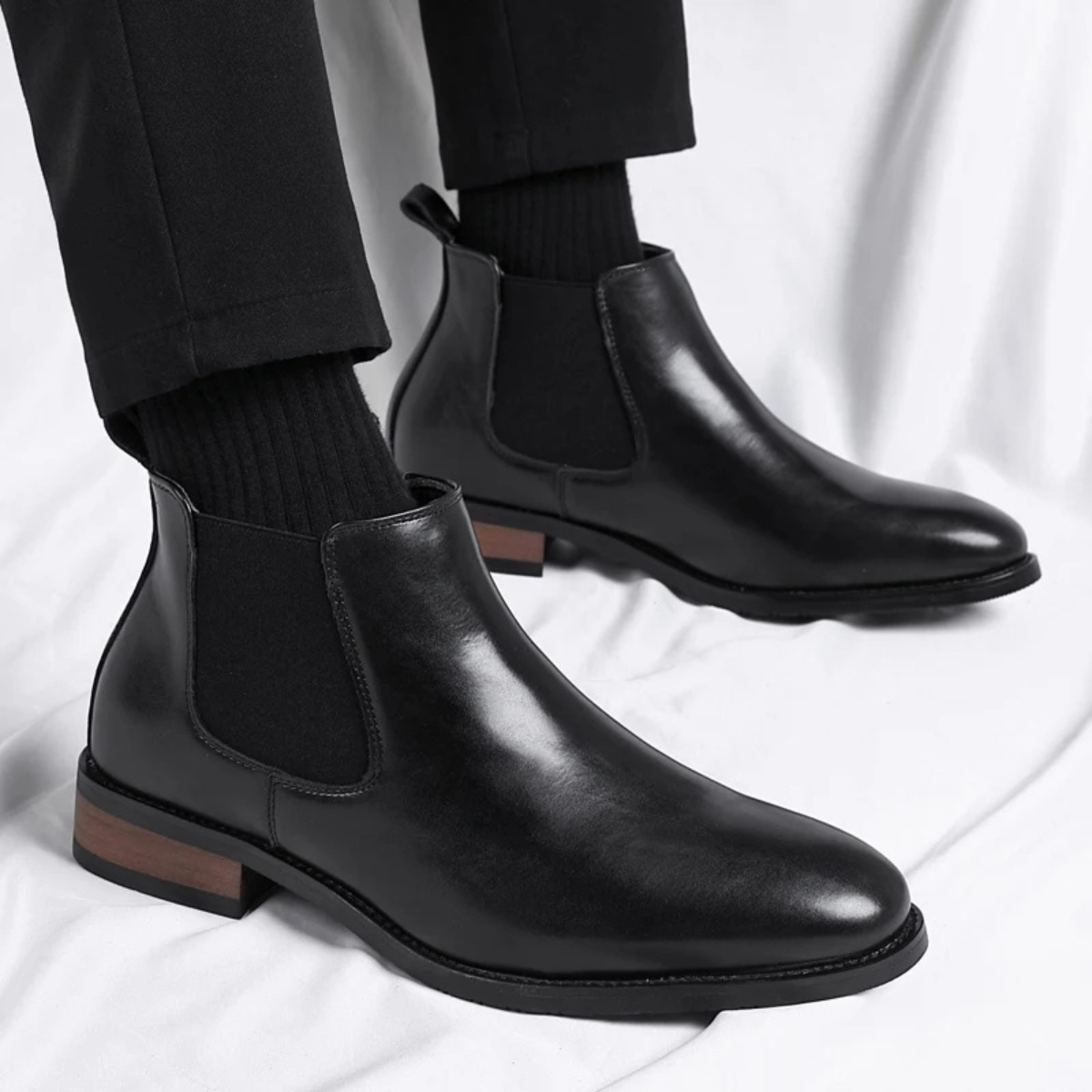The Treviso Men’s Smart Leather Ankle Chelsea Boots