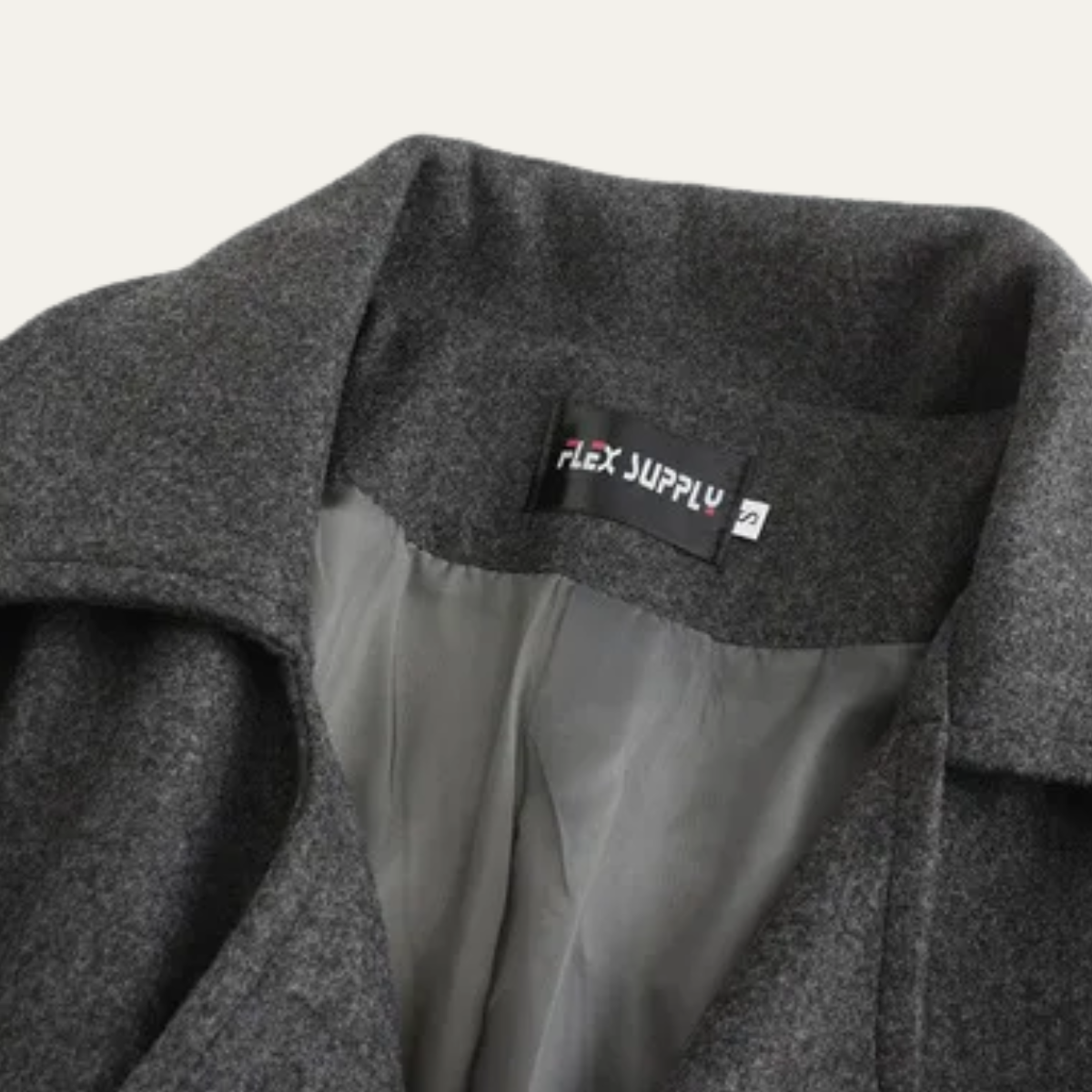 Men's Double Breasted Wool Coat Gray Long