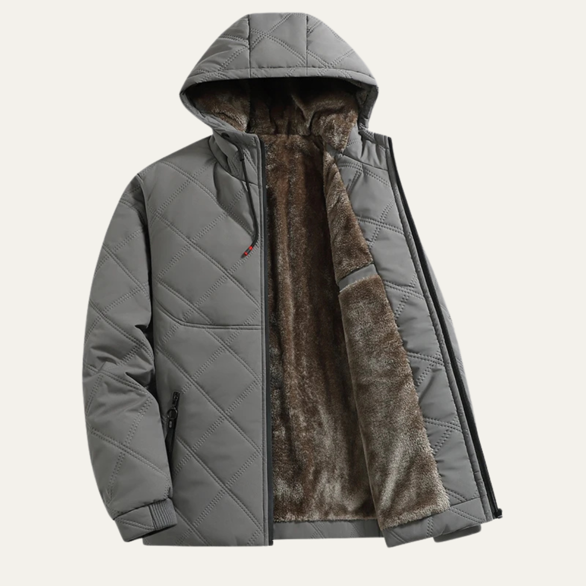 The Coatbridge Men's Hooded Quilted Fleece Lined Winter Jacket
