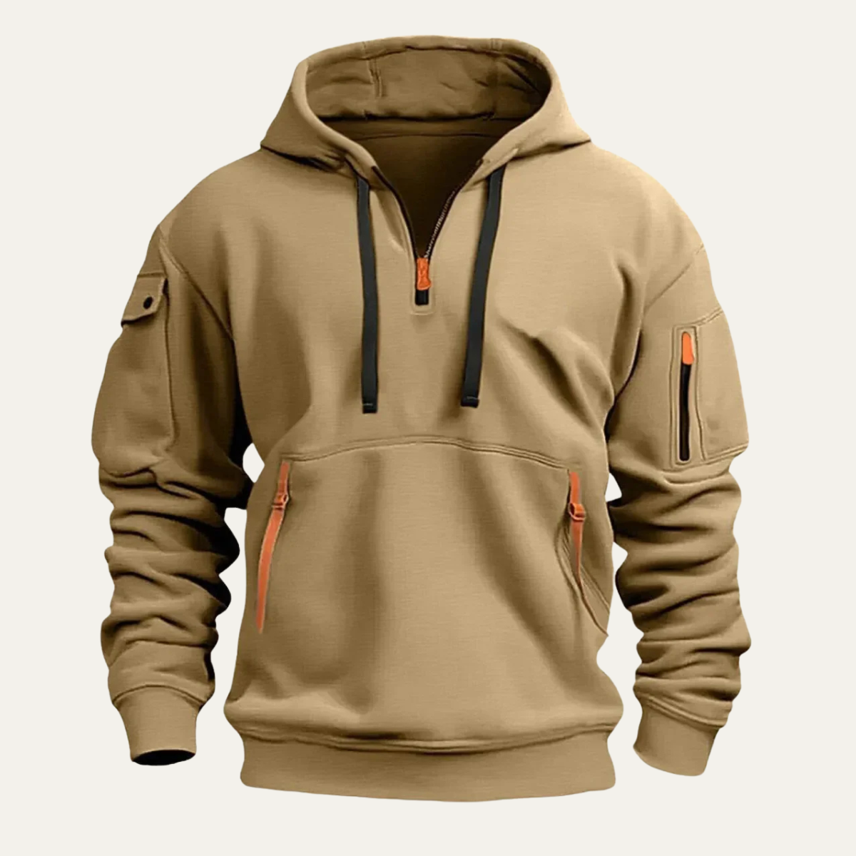 The Oakshire Men’s Tactical Durable Multi Pocket Hoodie Jacket