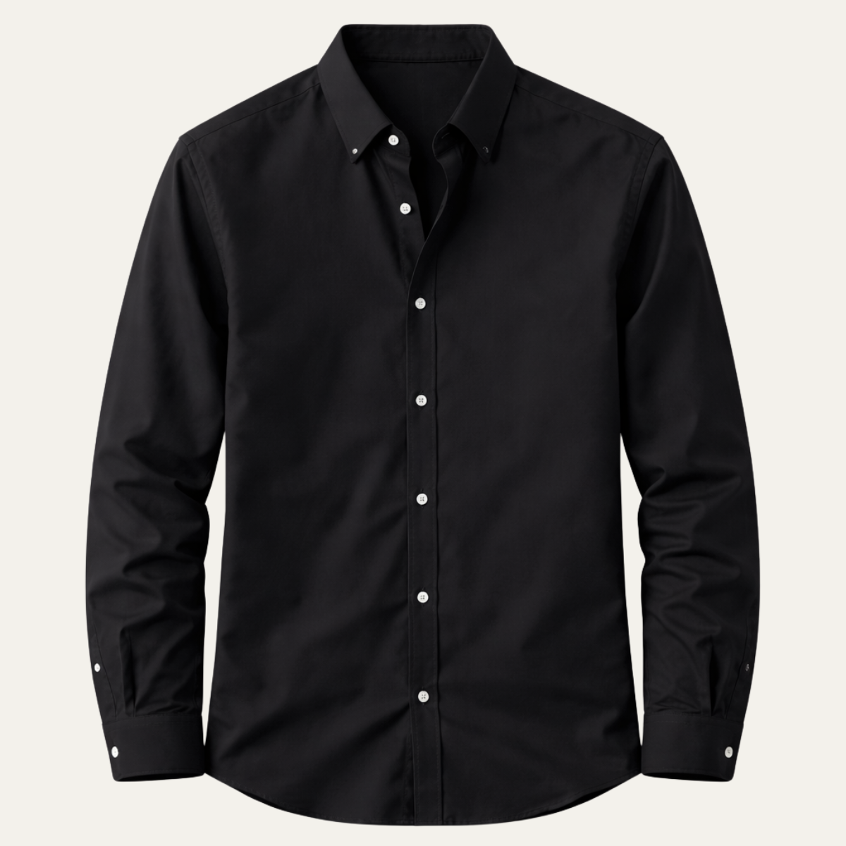 The Redfield Men’s Italian Collar Button Up Shirt — Black