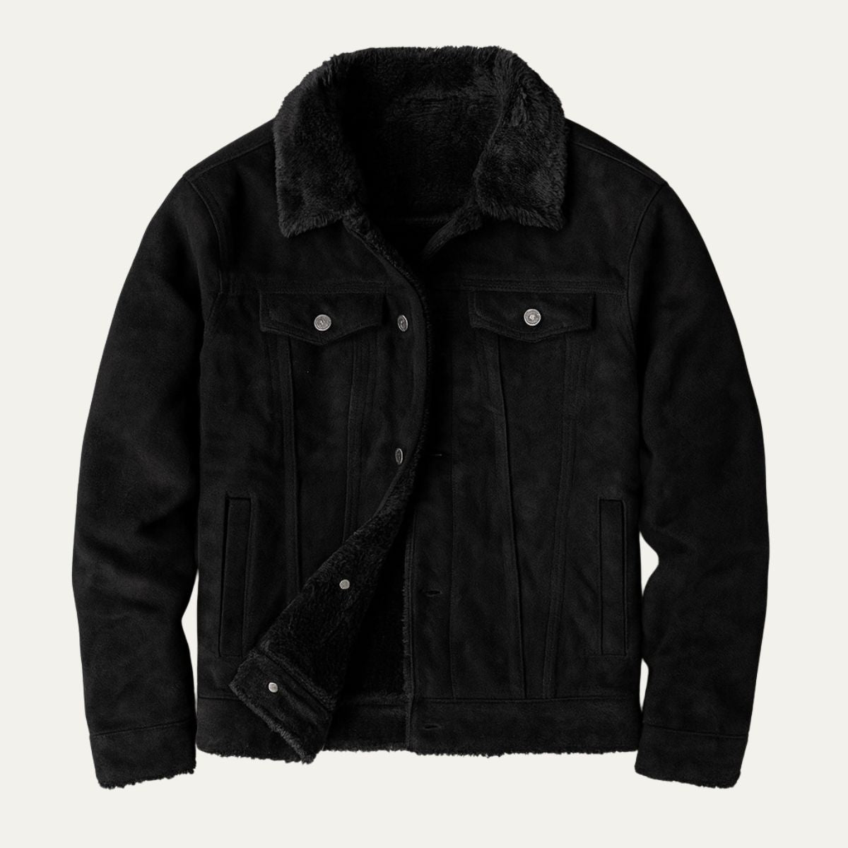 The Quebec Fleece Lined Faux Leather Jacket for Men
