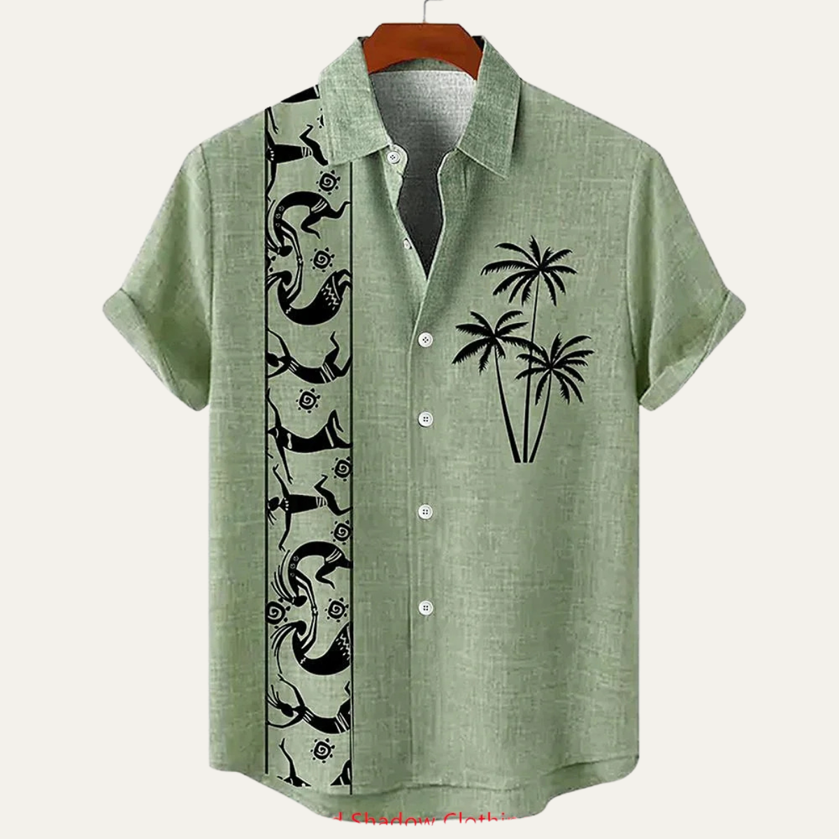 The Pavia Men's Vintage Patchwork Button Down Linen Top