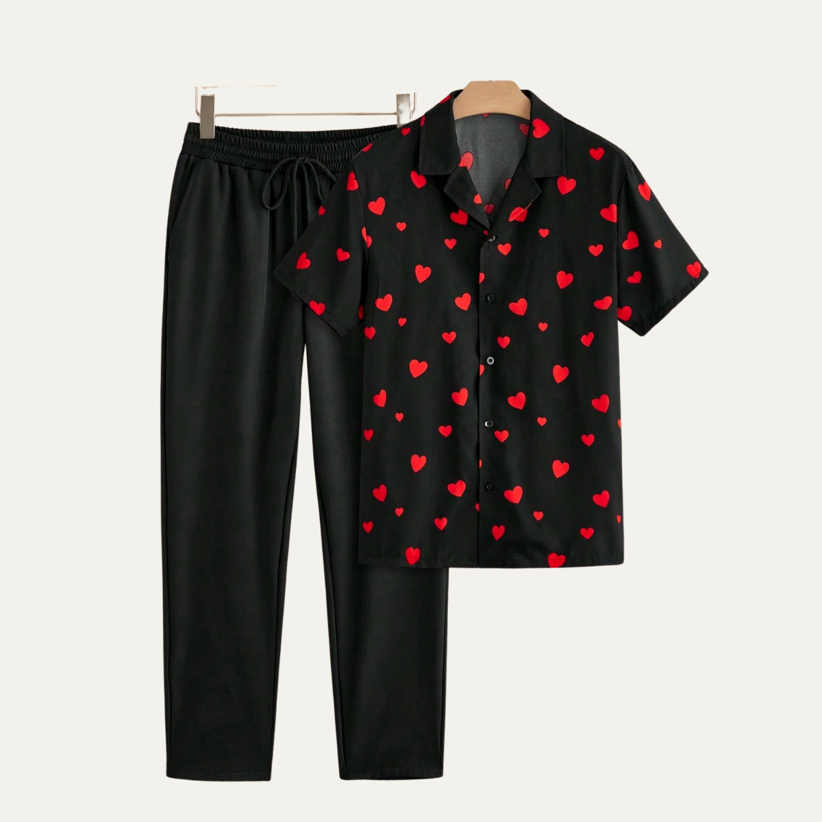 The Brookwood Ridge Men’s Textured Button Up Trendy Set – Shirt & Trousers