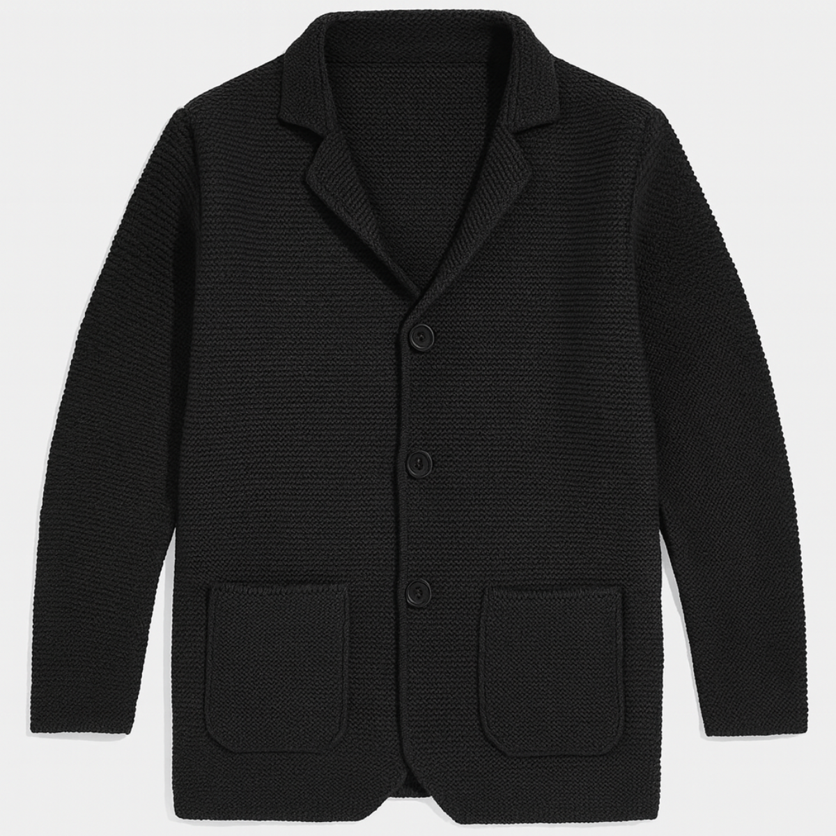 The San Marco Men’s Trendy Knitted Button Down Blazer Cardigan