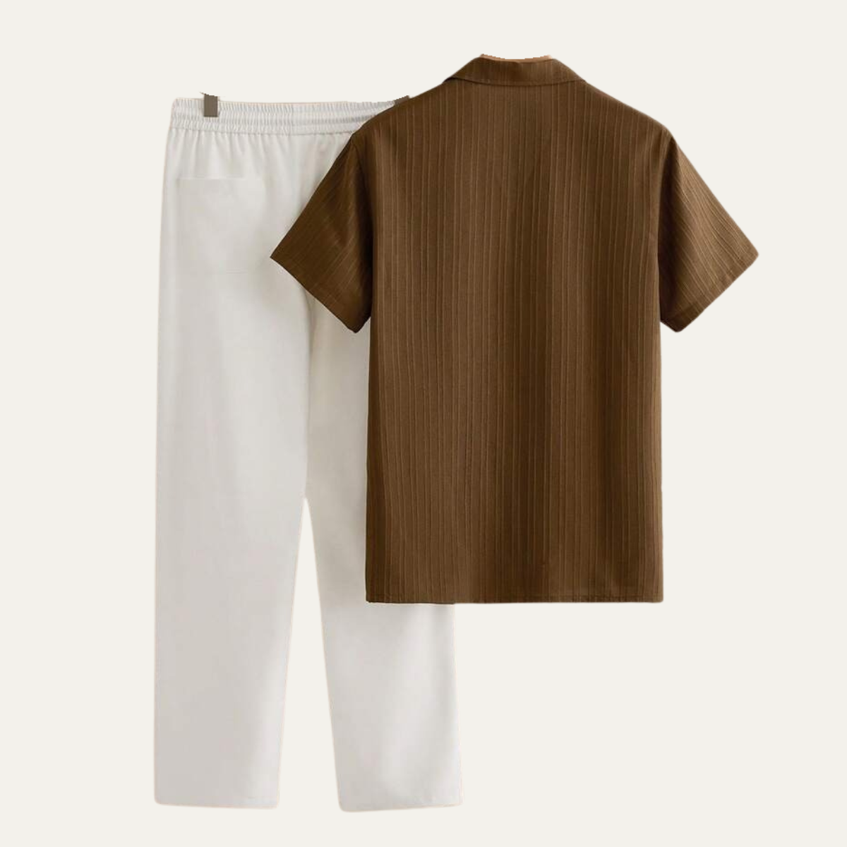 The Brookwood Ridge Men’s Textured Button Up Trendy Set – Shirt & Trousers