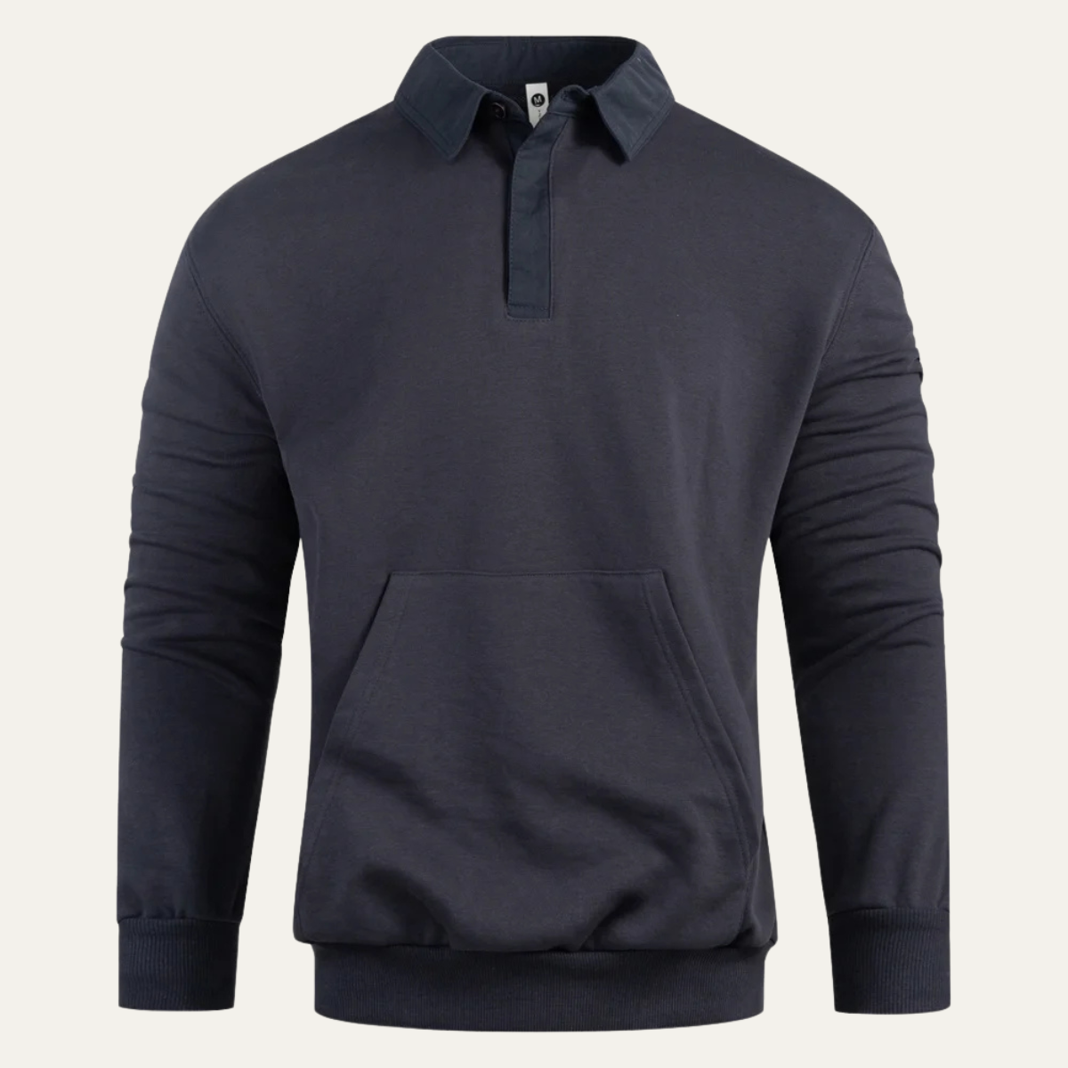 The Ayr Men's Casual Polo Sweatshirt with Front Pocket