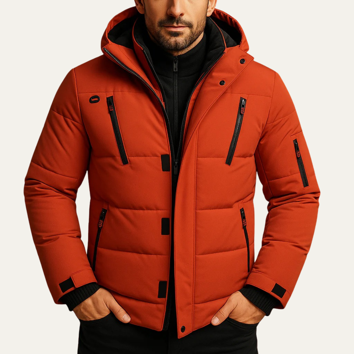 The Montalcino Men’s Warm Padded Hooded Puffer Jacket