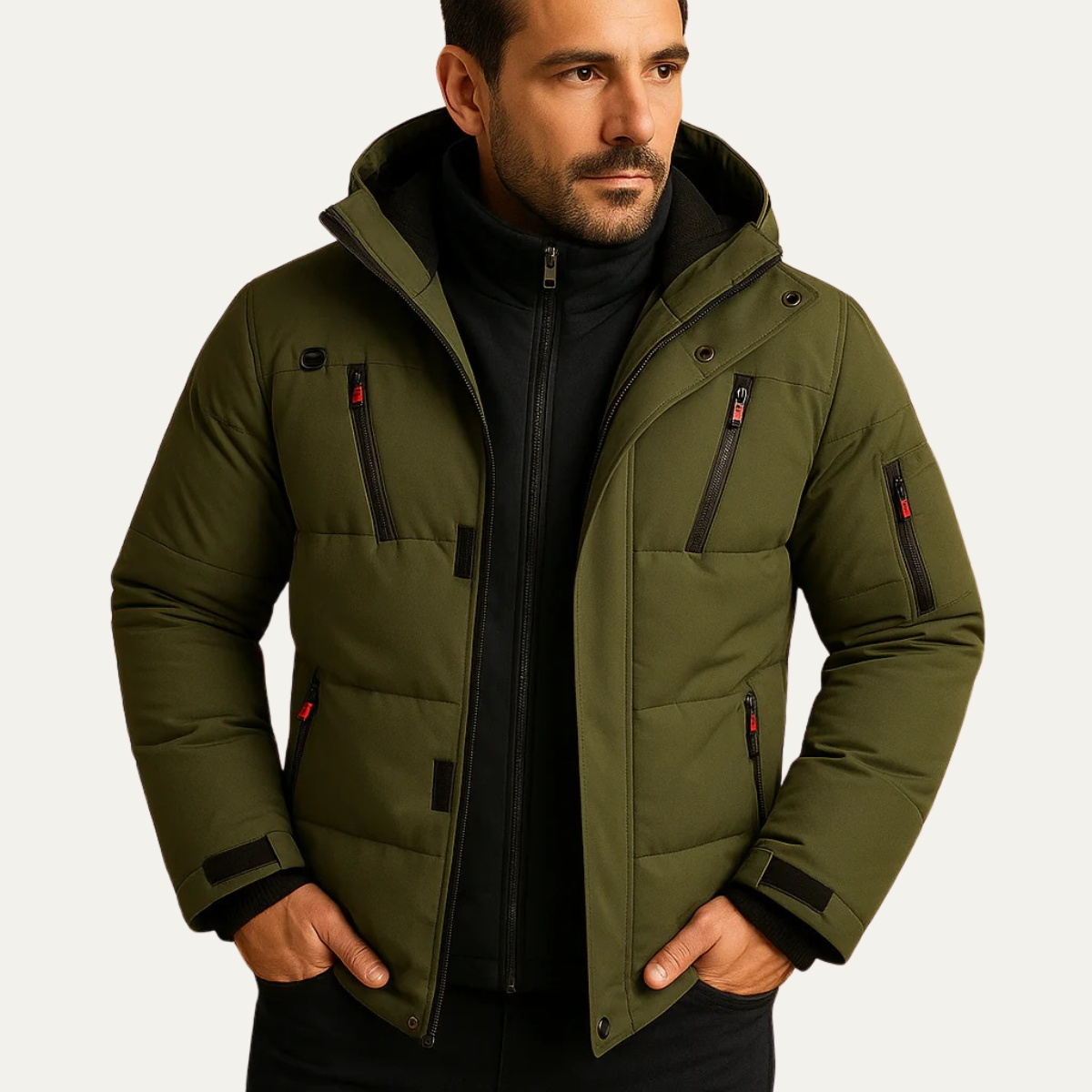 The Montalcino Men’s Warm Padded Hooded Puffer Jacket