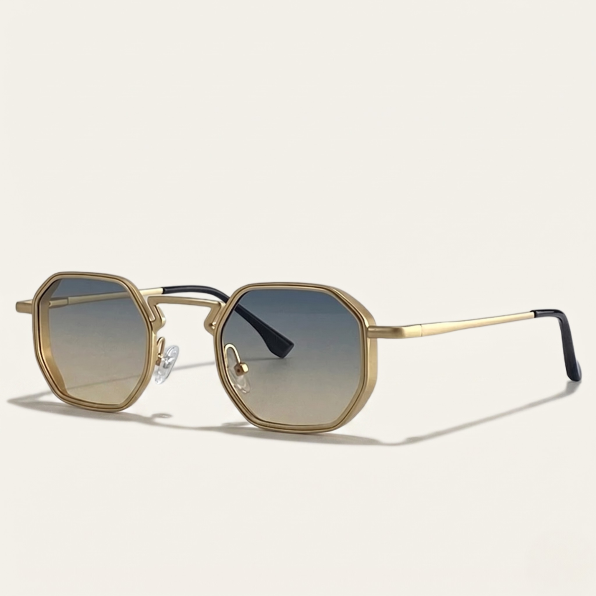 The Burlington Men's Retro Hexagon Sunglasses