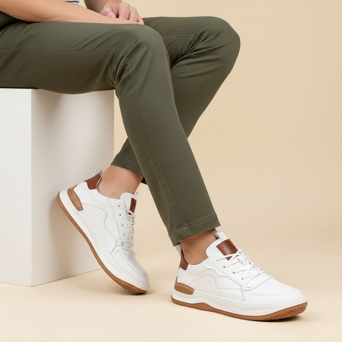 The Geneva Men’s Leather Shoes – Modern Casual Sneakers