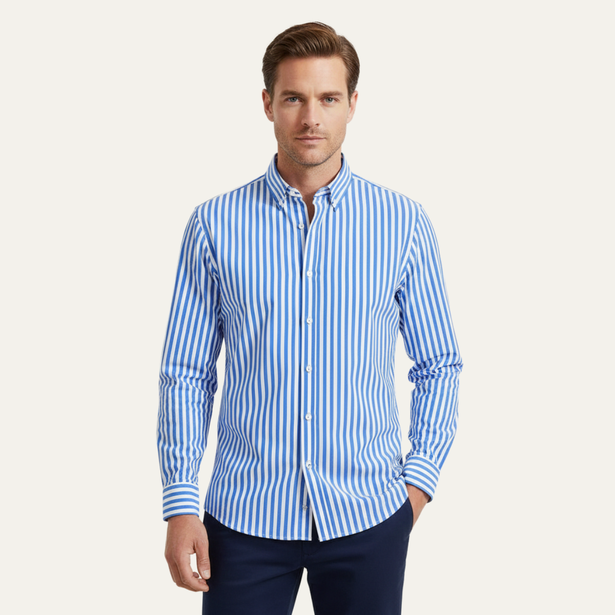 The London Striped Cotton Shirt for Men