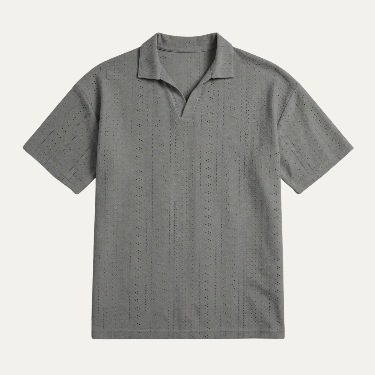 The Brookhurst Men’s Textured Knit Polo Shirt