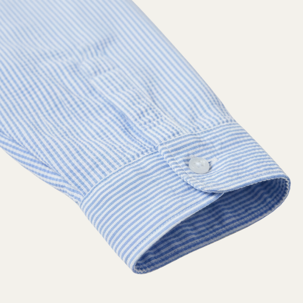 The Maplecrest Park Men’s Lightweight Blue Striped Linen Button-Up Shirt