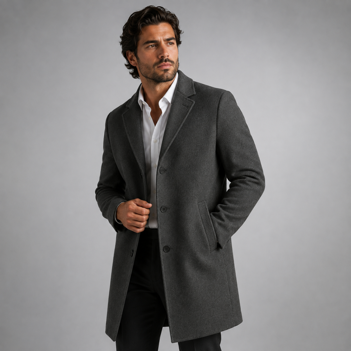 The Langley Mid Length Coat for Men