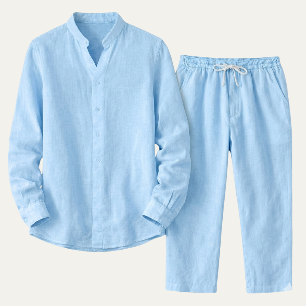 The Cedarbrook Men’s Trendy Cotton Linen Set – Shirt & Pants