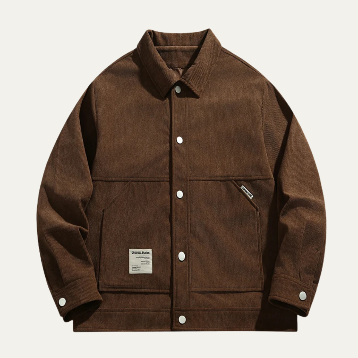 The Whitmore Men’s Corduroy Jacket – Loose Fit Button Up Coat
