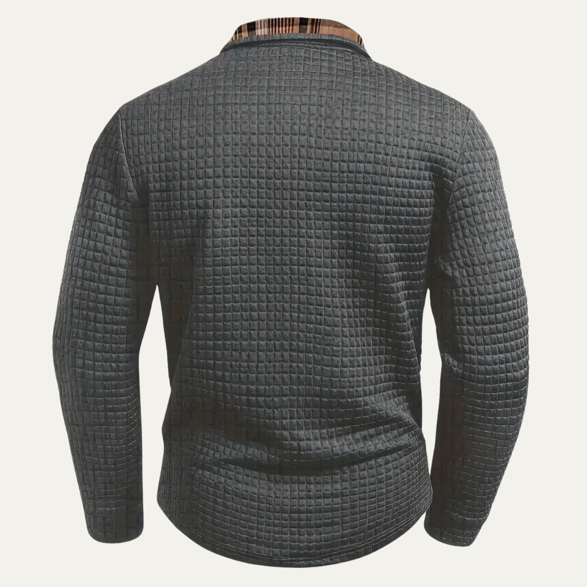 The Monopoli Men’s Casual Waffle Knit Polo Sweater