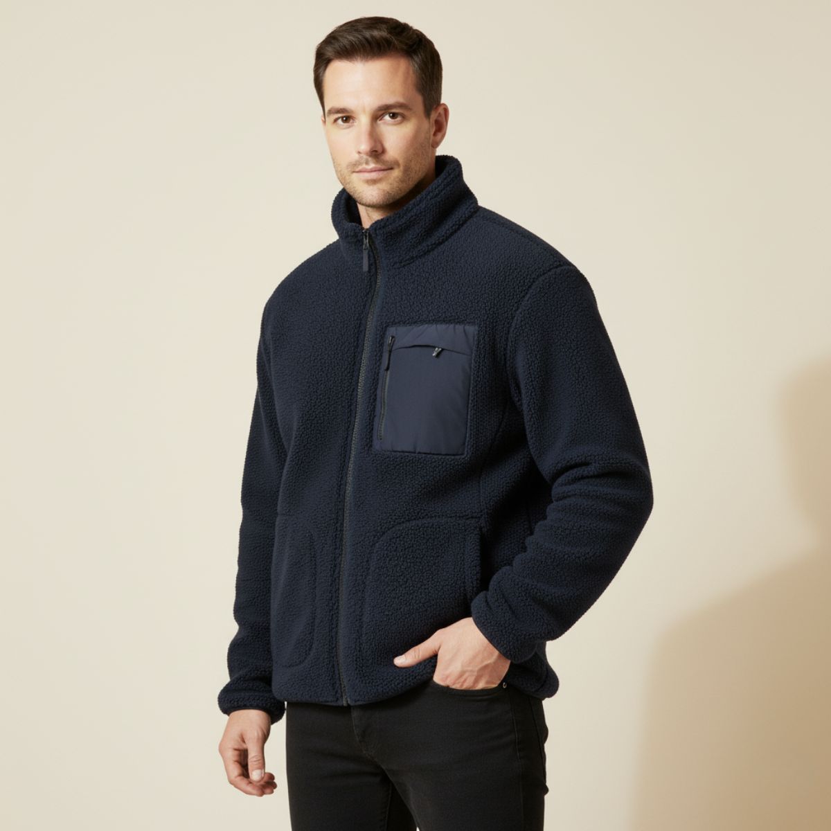 The Stresa Men’s Outdoor Warm Zip Up Fleece Jacket