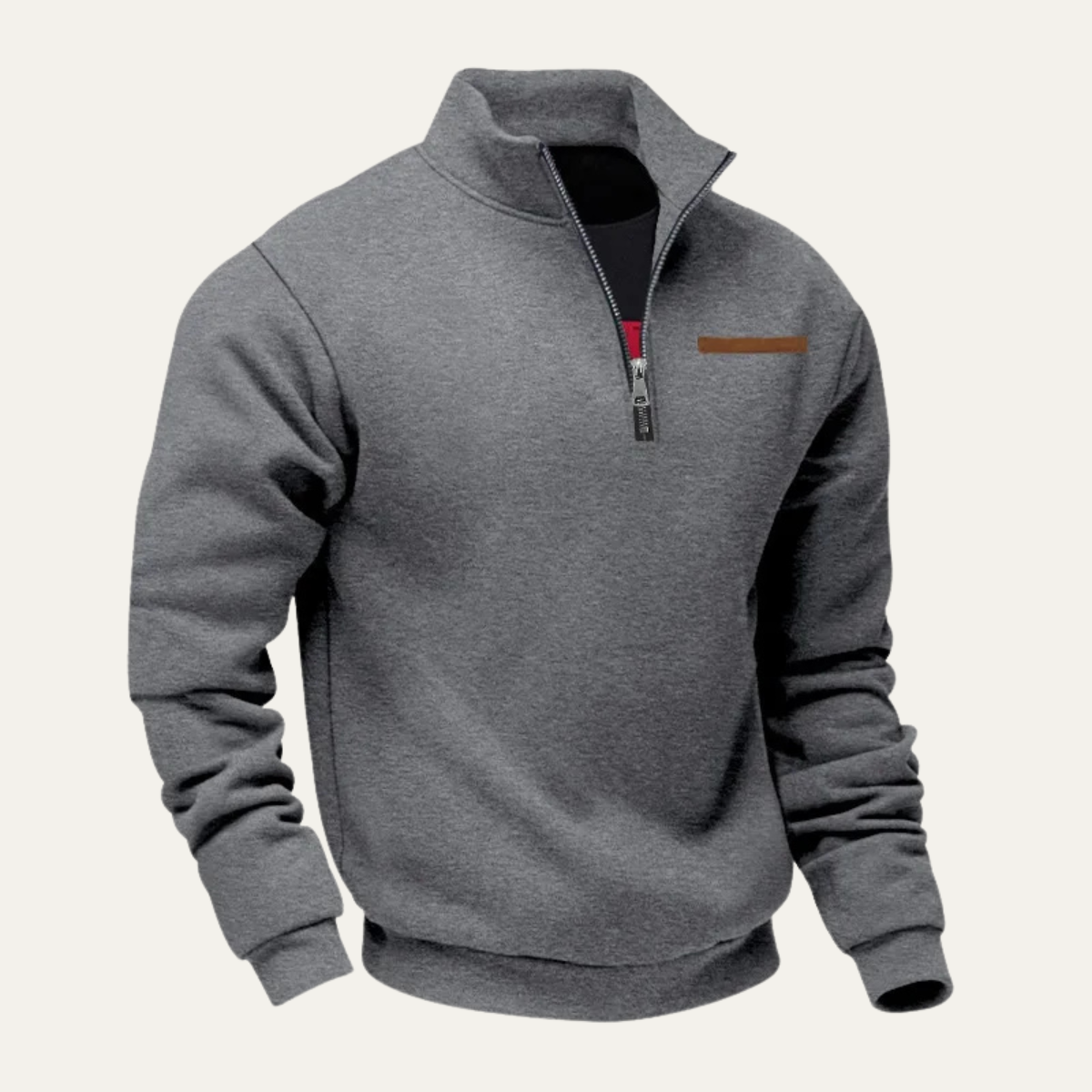 The Silverbrook Men’s Warm Stand Collar Trendy Half Zip Sweater
