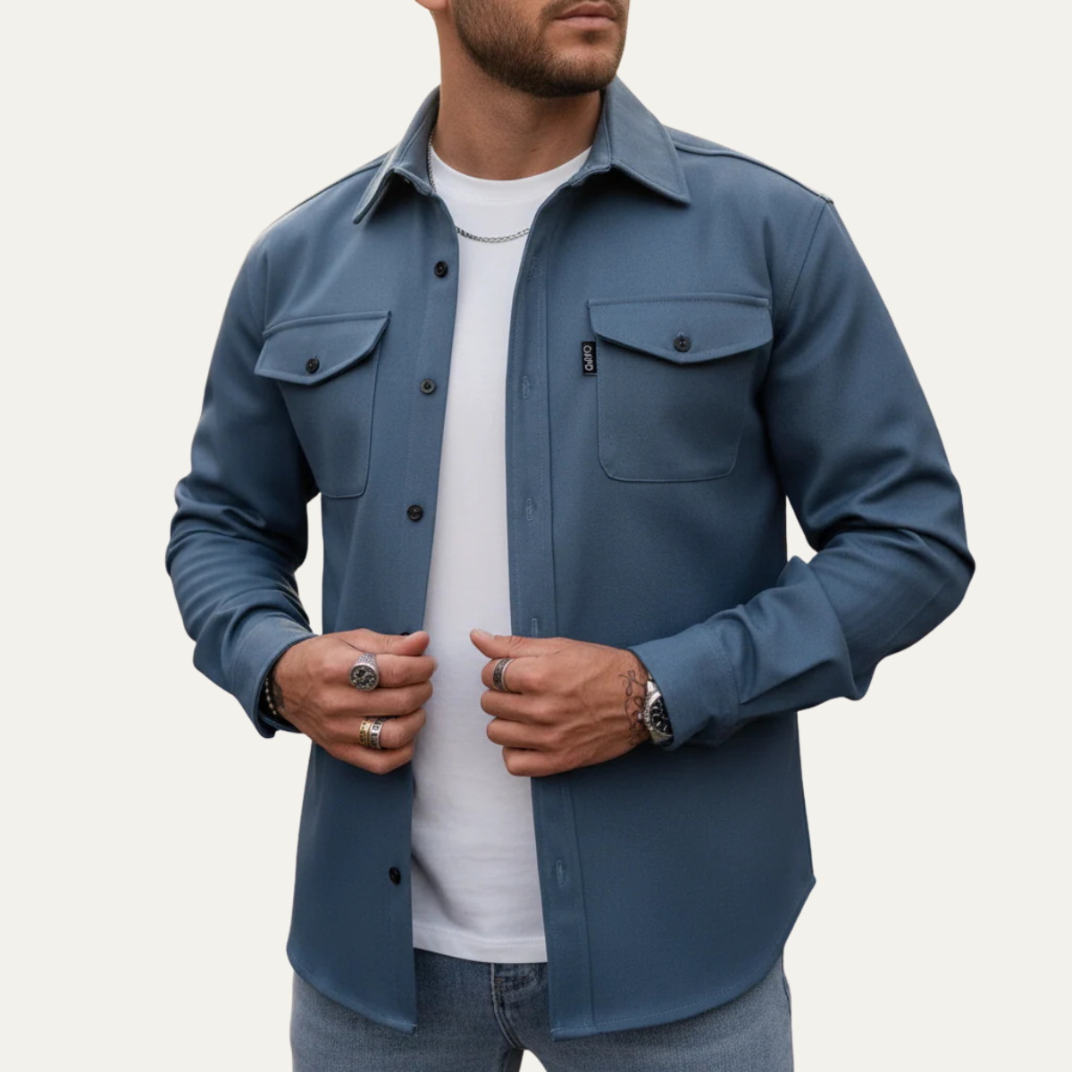 The Crossfield Men’s Modern Button Up Cotton Blend Shirt