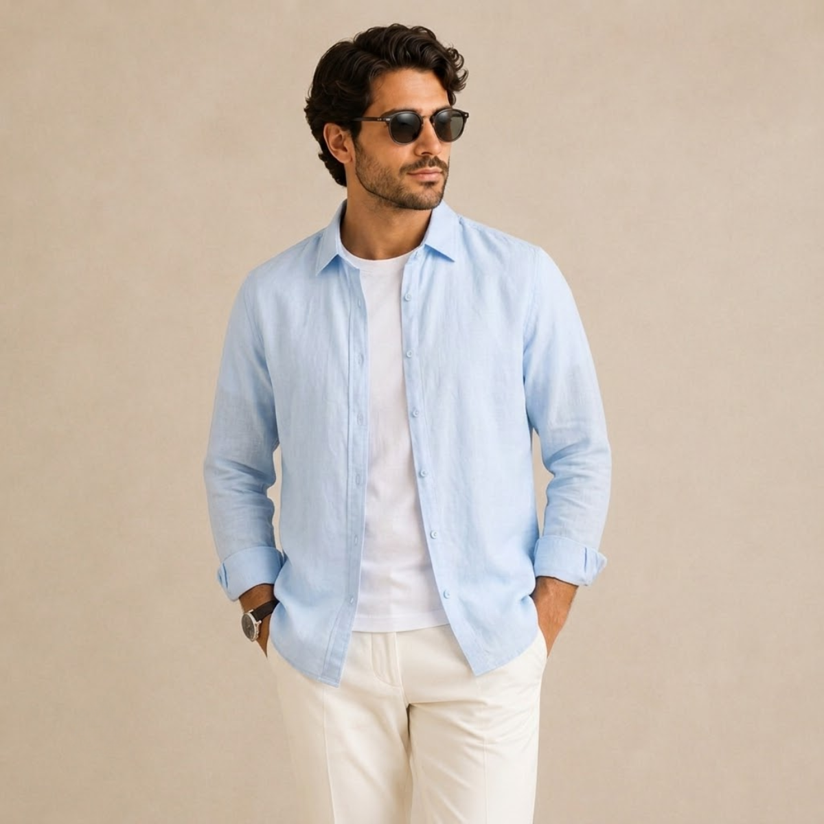 The Willowfield Men’s Summer Linen Cotton Casual Shirt