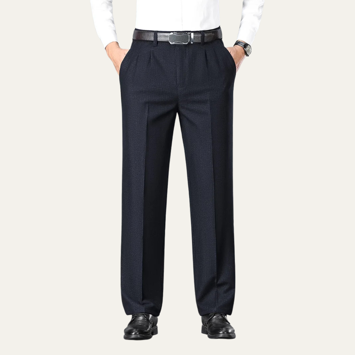 The Oakshire Men’s Double Pleated Straight Leg Dress Pants
