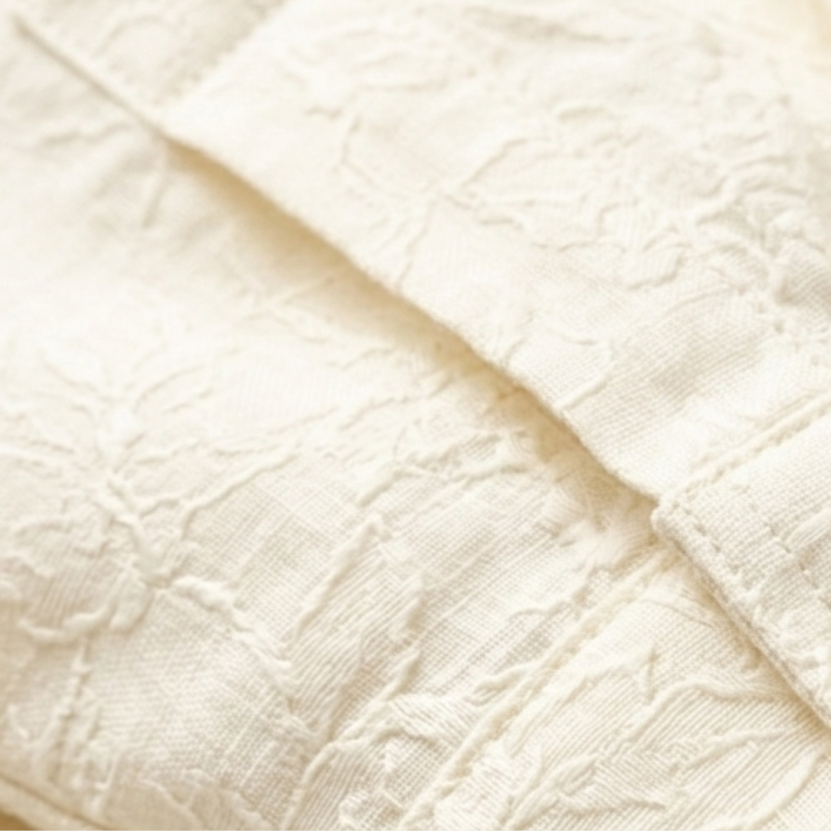 The Silverbrook Hill Men’s Ivory Textured Button-Up Shirt