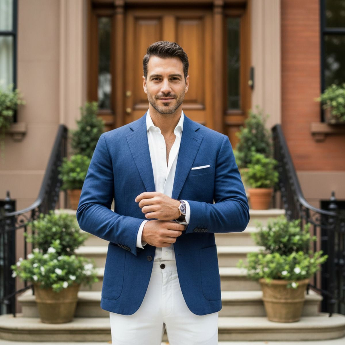 The Caldwell Men’s Lightweight Slim Fit Blazer Suit