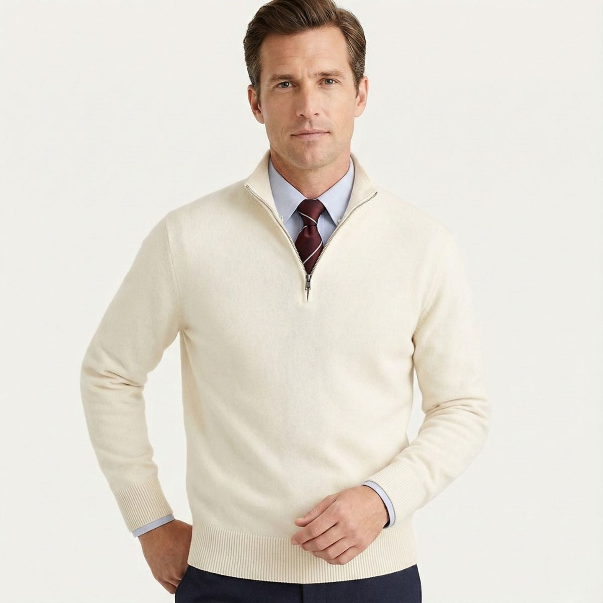 The Bronx Modern Quarter Zip Sweater for Men