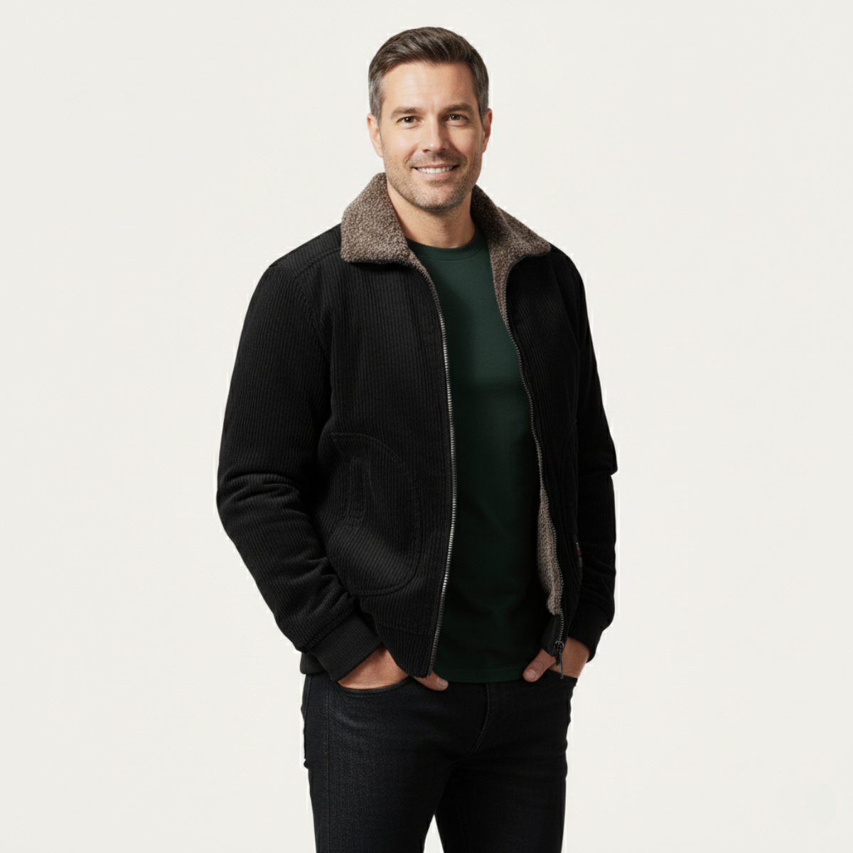 The Denbigh Men’s Fur Lined Corduroy Jacket
