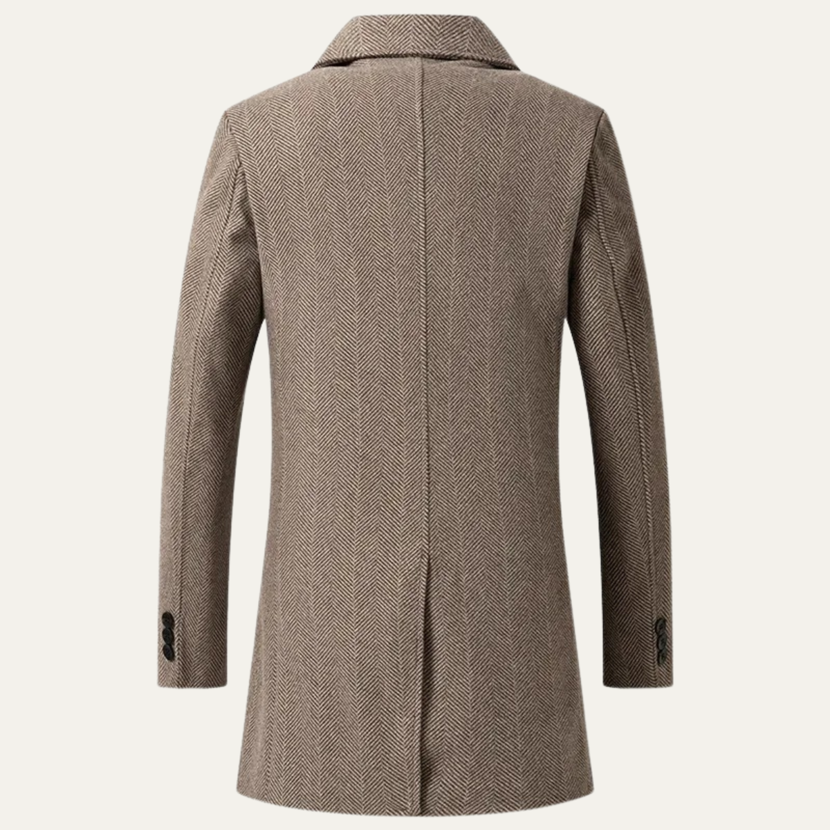 The Sirmione Men's Vintage Double Breasted Wool Winter Coat with Lapel