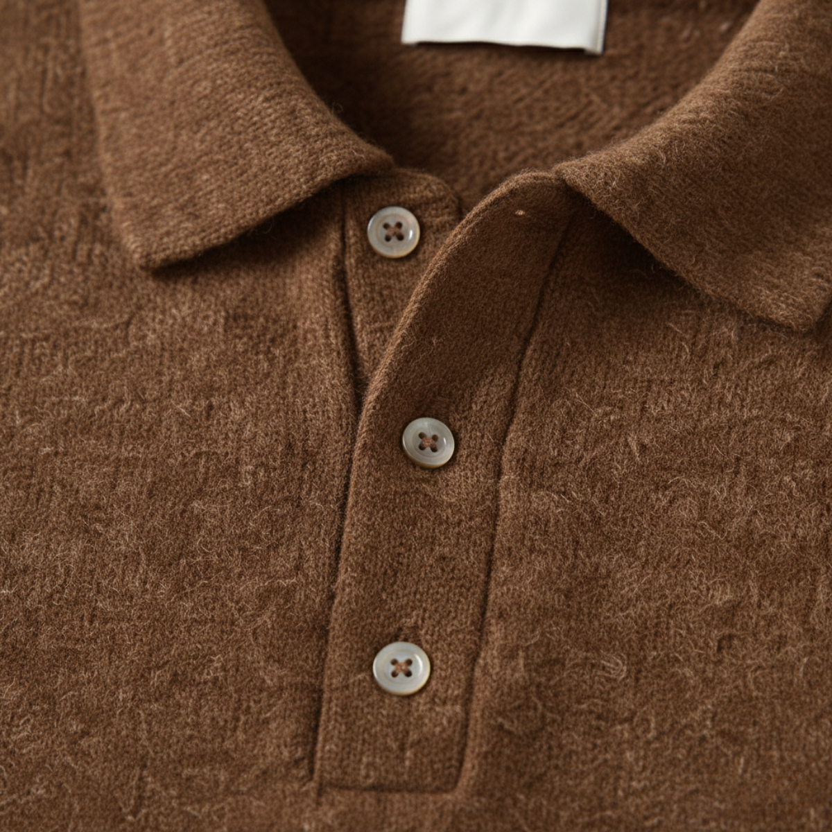 The Cedarfield Men's Trendy Soft Knit Polo Cashmere Sweater